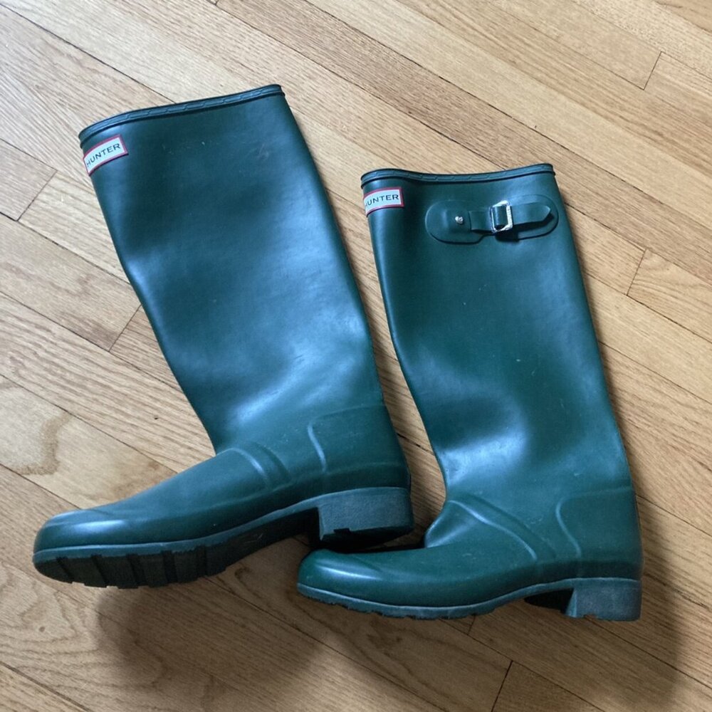 Hunter Green Rain Boots